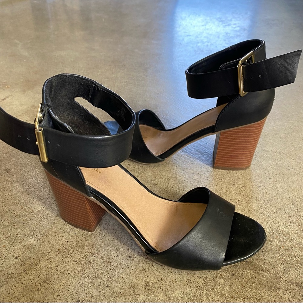 Target Merona Black Faux Leather Heels